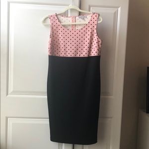 NWOT BLACK AND PINK POLKA DOT DRESS